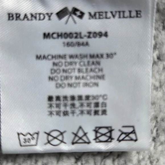 Brandy Melville Black Track Pants with Cream Drawstring - Picture 5 of 7